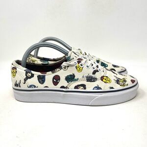 Vans Old Skool Lace Up Sneaker Marvel Head‎ White Cream Womens 8.5